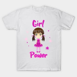 Kawaii  Chibi Cute Girl Power T-Shirt